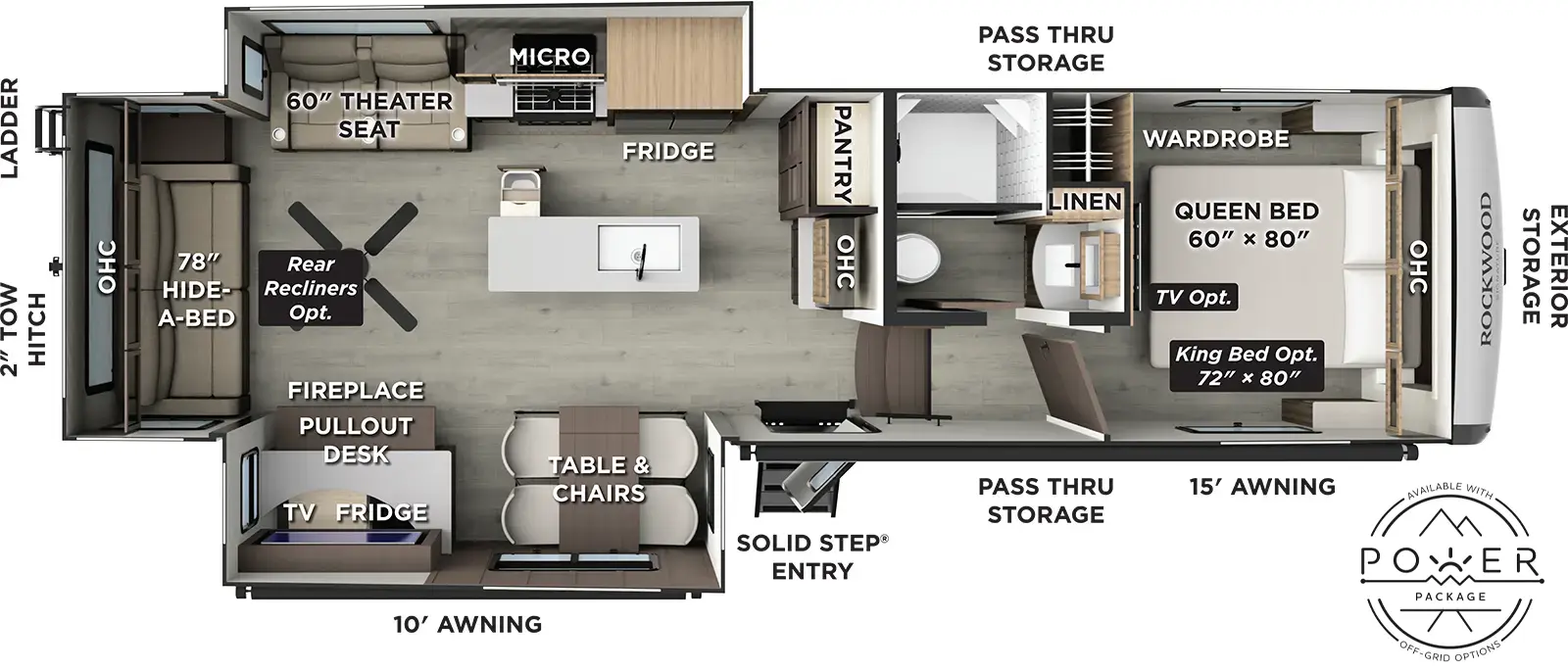 Rockwood Signature Fifth Wheels R331RL Floorplan